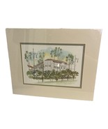 VTG Graham Byfield Art Print – Raffles Hotel Singapore – Matted – Beach Road