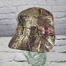 Under Armour Hat Womens OSFA Camo Pink Logo Strapback Army Cap  - $19.79