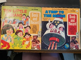 Read Along Book &amp; Record Peter Pan Records: Trip to the Moon   10 Little Indians - £4.71 GBP
