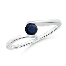 ANGARA Natural Sapphire Solitaire Ring in Sterling Silver for Women (4mm) - $374.87+