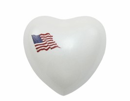 Heart Keepsake Funeral Cremation Urn for ashes,3 Cubic Inches-Classic Color Flag - £87.91 GBP