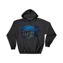 Starry Night Vincent Van Gogh : Gift Hoodie Famous Oil Painting Art Artist Paint - £28.11 GBP