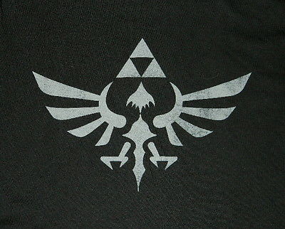 Nintendo Zelda Princess Triforce Logo Black T-Shirt Size XL NEW UNWORN - $14.50