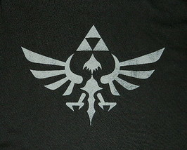 Nintendo Zelda Princess Triforce Logo Black T-Shirt Size XL NEW UNWORN - £11.36 GBP
