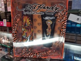 Ed Hardy 2 Pc Gift Set 3.4 Oz Edt Gift Set For Men Tiger Travel Gift Set New Box - $65.99