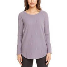 CHASER Ladies&#39; Long Sleeve Waffle Thermal Tunic Sweater Top, WISTERIA, S - £9.32 GBP