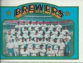 1972 Topps Brewers Team Card 106 EX - £0.78 GBP