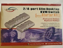 NEW Linkskey LKV-S02SK Slim Desktop KVM Switch VGA *2-PORT* PC (LEGACY D... - $32.63