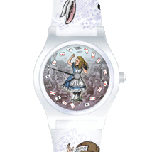 Alice in Wonderland Wrist Watch Wristwatch Lewis Carroll cards John Tenniel art - £47.92 GBP
