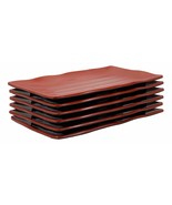 Large Red Black Melamine Serving Platter Plate or Dish For Sushi Kebab S... - $53.99