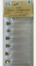 Mini Glass Containers With Cork LIDS(6pc)0.33fl. Oz. Crafter’s Square •Bottles• - £7.18 GBP