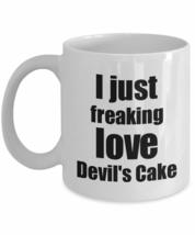 Devil&#39;s Cake Lover Mug I Just Freaking Love Funny Gift Idea For Foodie Coffee Te - £13.21 GBP+