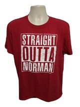 Straight Outta Norman Adult Large Burgundy TShirt - £11.65 GBP