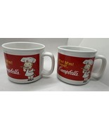 Campbell&#39;s Soup Mug Cup Houston Harvest Girl Chef Logo Design 2004 - Set... - $277.16 MXN