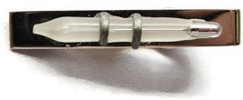 1 1/2&quot; Swank Thermometer Vintage Neck Tie Clip Silver Tone - £28.30 GBP