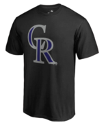 Majestic Men s Black Colorado Rockies Team Color Primary Logo TShirt-Bla... - $357.32 MXN