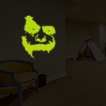 ( 45&quot; x 55&quot; ) Glowing Vinyl Wall Decal Scary Joker Face &quot;Why So Serious?&quot; / Glow - £125.52 GBP