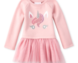 NWT The Children&#39;s Place Girls Unicorn Long Sleeve Sweater Tutu Dress Si... - $10.99