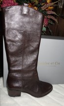 Louise Et Cie Verrah Tall Brown Leather Equestrian Boots Dark Mushroom 40 new - $148.03