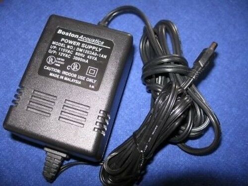 12v AC Genuine Boston Acoustics power supply DM1203A0 1AN cable plug electric - £42.21 GBP