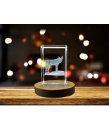 LED Base included | Captivating Arabian Wolf 3D Engraved Crystal - A Str... - €22,29 EUR+