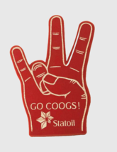 $35 Houston Cougars NCAA Vintage 90s Red Foam Hand Statoil Finger Go Coogs! - £27.44 GBP