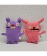 Uglydoll Trunko &amp; Puglee Doll 7&quot; Plush Toy Stuffed Animal Purple &amp; Pink ... - $316.75 MXN