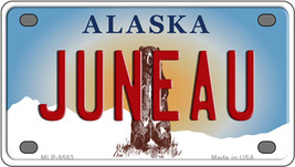Juneau Alaska State Novelty Mini Metal License Plate Tag - £11.82 GBP