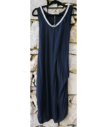 Black Made in Italy Tunic Shift Sleeveless Dress Small Medium Lagenlook ... - $26.08