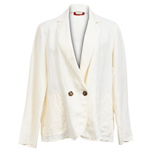 Max &amp; Co. Blazer In Linen Women Cream Size 40 - £125.59 GBP