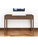 47&quot; White and Brown Marble and Wood Computer Desk - $1,720.52 CAD
