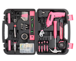 Pink 150 Pieces Tool Set Household Tools Kit 4 General Household DIY Hom... - £50.59 GBP