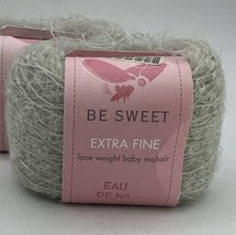 Lot 2 Be Sweet Lace Weight Baby Mohair Eau De Nil Light Green 25 g 230 yds - £14.42 GBP