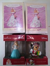 Hallmark Christmas Ornament lot of 4 Barbie & Mickey - £44.70 GBP