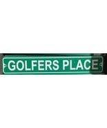 Golfers Place Aluminum Metal Street Sign 3&quot; x 18&quot; - £10.11 GBP