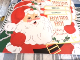 New 4 Christmas Vintage Santa Foam Back Vinyl Placemats 18&quot; X 13&quot; Ho Ho Ho - $24.70