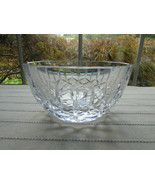 CRYSTAL GLASS 6&quot; BY 3.25&quot; BOWL DARTED AND DIAMOND BLOCK PATTERN - $20.29 CAD