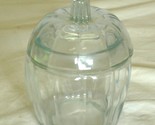Pumpkin Candy Dish Halloween Jar Small Clear Glass Autumn Fall - $14.84