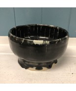 Oribe yaki ware Japanese matcha bowl Raku yaki Rikyu Fuku Kuro Raku Drip... - $1,130.75 MXN