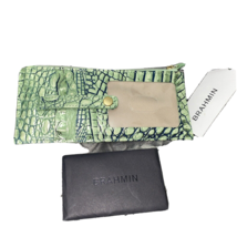 Brahmin Melbourne Wallet Embossed Leather Credit Card Holder  Agace Green - £70.60 GBP