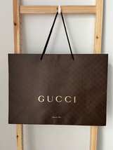 Gucci Shopping Empty Paper Gift Bag Brown Monogram - £31.59 GBP