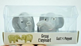 American Atelier Gray Elephant Salt and Pepper Shaker Set #6703-SP-A (New) - £11.77 GBP