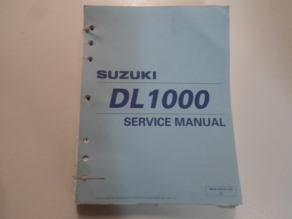 2002 Suzuki DL1000 Service Réparation Manuel Ample Feuille Worn Endommagé Usine - $50.26 2002 Suzuki DL1000 Service Réparation Manuel Ample Feuille Worn Endommagé Usine - $50.26