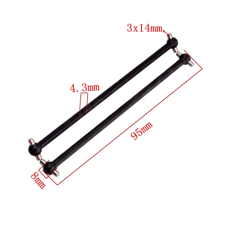 81004 Rear Drive Dogbones Parts 95mm 1/8 For HSP Himoto RC Car Truck Buggy - £10.27 GBP