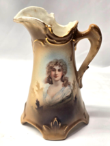 Vintage Victorian Style 5.5&quot; DECORATIVE PITCHER With Gold Accents - Austria - $26.60