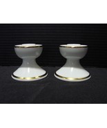 Pair  Winterling Marktleuthen  3&quot; Porcelain Candle Holders White W. Germany - £9.58 GBP