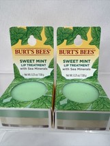 (2) Burt&#39;s Bees Sweet mint Lip Treatment with Sea Minerals 0.25 oz COMBI... - £7.70 GBP