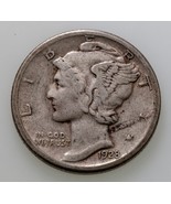 1928-D 10C Mercury Dime in Extra Fine XF Condition, Mostly White, Light ... - $1,498.94 MXN