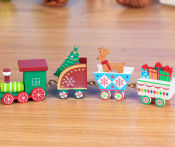 Color: Color - 4pcs Mini Wood Train Toys - £13.75 GBP