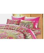 King Hot Pink Fuschia Camo 6 pc Sheets : Camouflage Flat, Fitted 4 Pilll... - $39.48 CAD